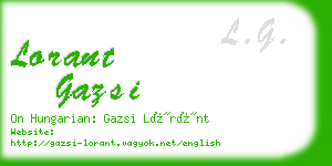 lorant gazsi business card